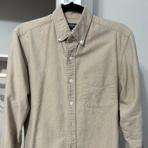 Men's J. Crew Mercantile Button Down Shirt Tan Size Small